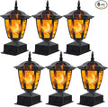 Dynaming Solar Flame Post Lights Outdoor, Solar Powered Lamps Fence Post Cap by Dynaming