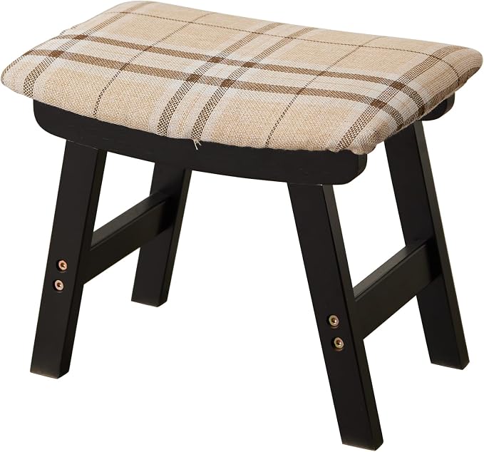 Foot Stool, Bamboo Small Sofa Foot Rest Under Desk, Extra Seating - Image 7