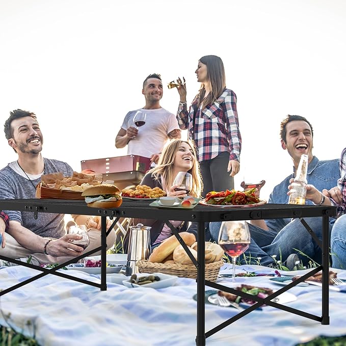 Folding Gril Table, 4x2 FT Camping Table - Image 2