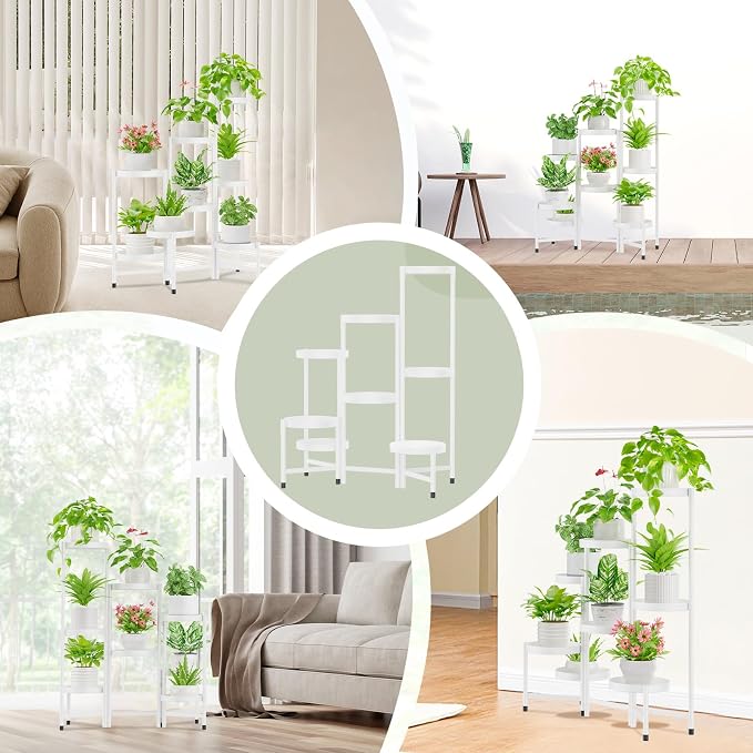 iDavosic.ly Plant Stand Indoor Outdoor, 8 Tier Corner Metal Flower Display - Image 5