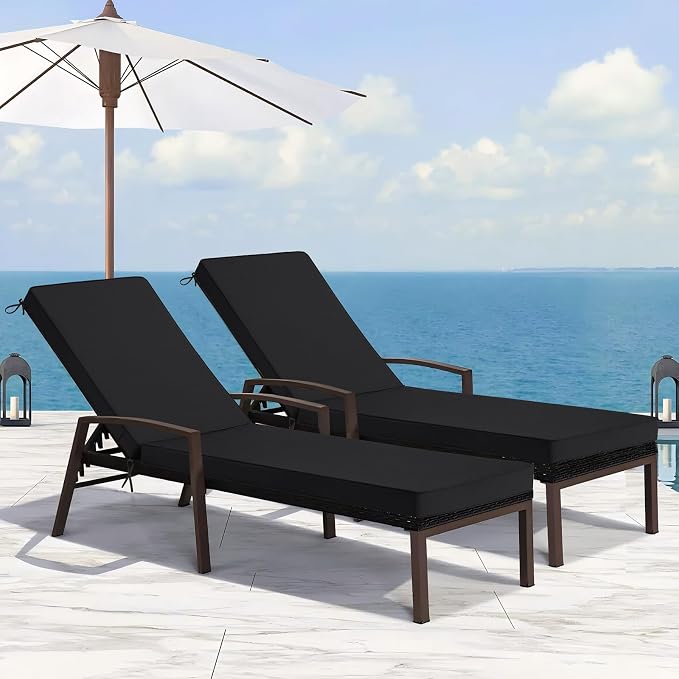 Basic Beyond Chaise Lounge Cushions Outdoor, 3-Layer Waterproof Outdoor - Image 7