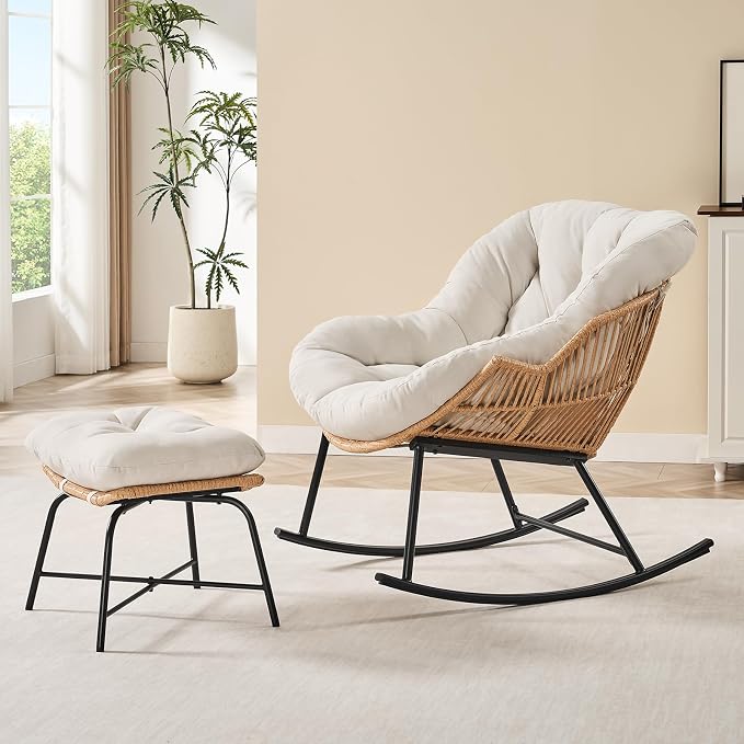 ONBRILL Papasan Rocking Chair - Image 9