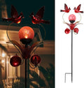 VCUTEKA Cardinal Solar Lights Outdoor Metal Garden Stake Waterproof Crackle by VCUTEKA
