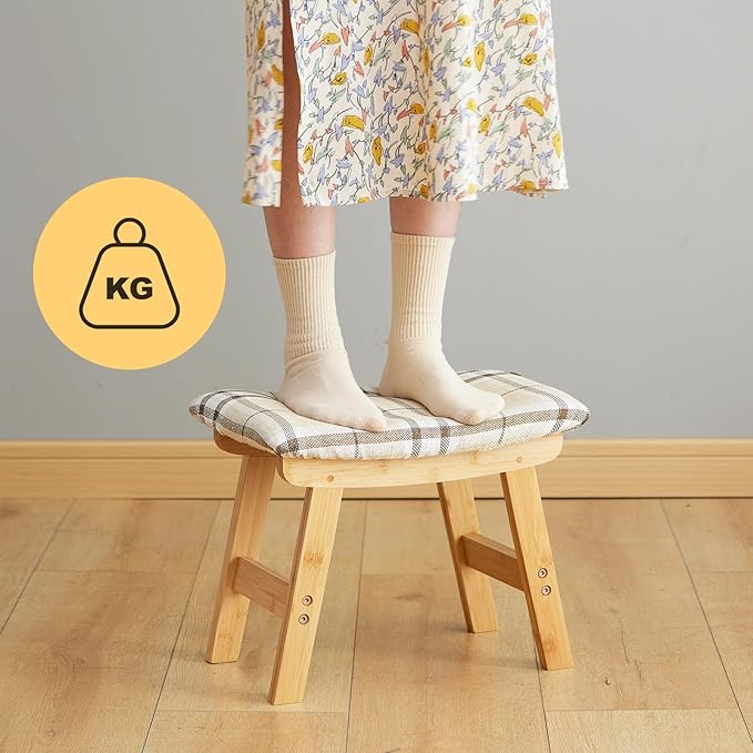 Foot Stool Ottoman Foot Rest Under Desk, Small Stool - Image 8