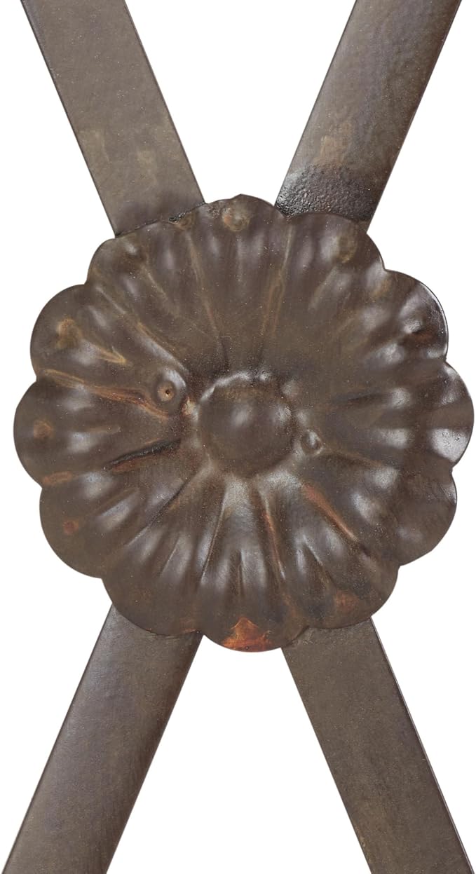 SAFAVIEH Outdoor Collection Atticus Rustic Brown Wrought Iron Lattice Arch - Image 5