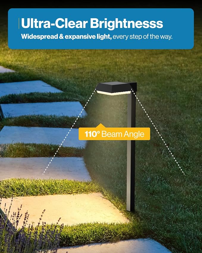 Sunco 6 Pack 2W Solar Sidewalk Dusk to Dawn Outdoor Backyard Walkway Garden - Image 8