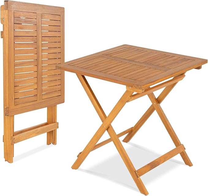 IDZO Legolas FSC Acacia Wooden Folding Table, Heavy Duty 270lbs Capacity - Image 3