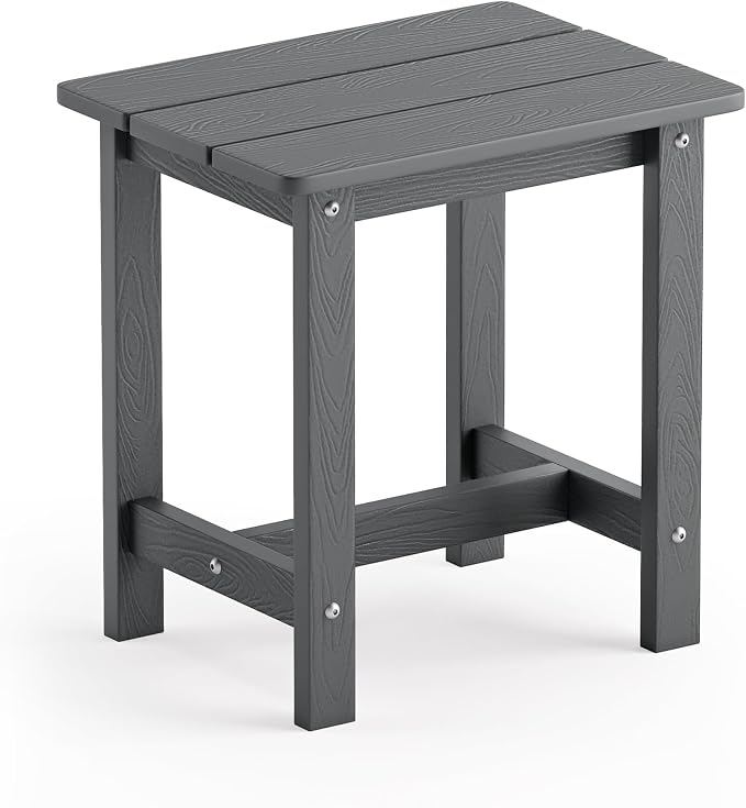 LUE BONA Outdoor Side Table, HDPS Small Outdoor Adirondack Side Tables by LUEBONA
