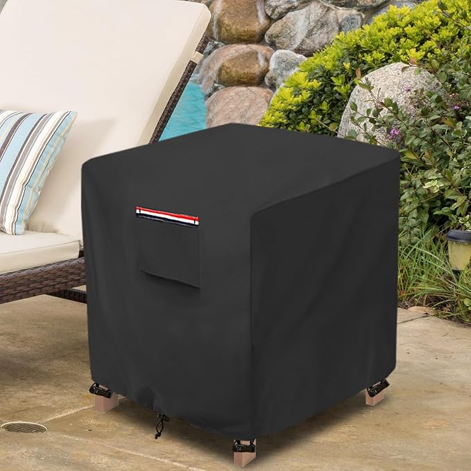 okcool Patio Wicker Side Table Cover, Waterproof Square Patio Small Side Table - Image 7