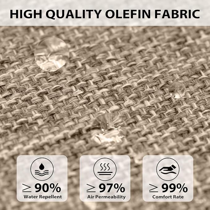 Sundale Outdoor Olefin Chaise Lounge Cushion, Water-Resistant Patio Lounge - Image 3