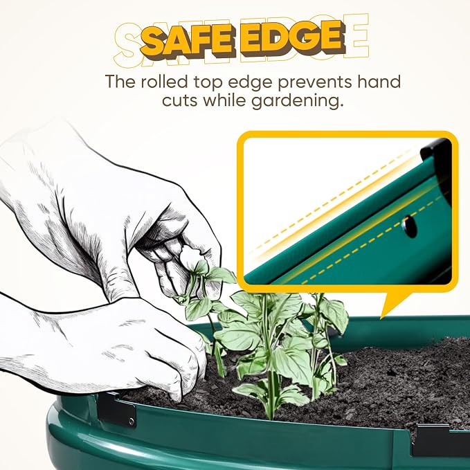 KING BIRD Raised Garden Bed Kit 2025 Upgraded 10-Minute Assembly Galvanized - Image 8