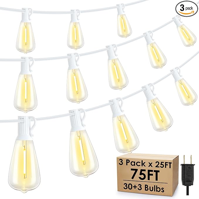 75FT Outdoor String Lights, Patio Lights by Larkvue