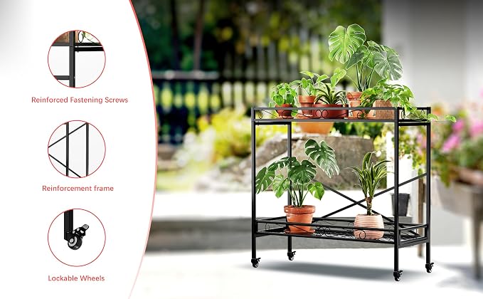 Zhongma 2 Tier Sturdy Metal Plant Stand - Image 4