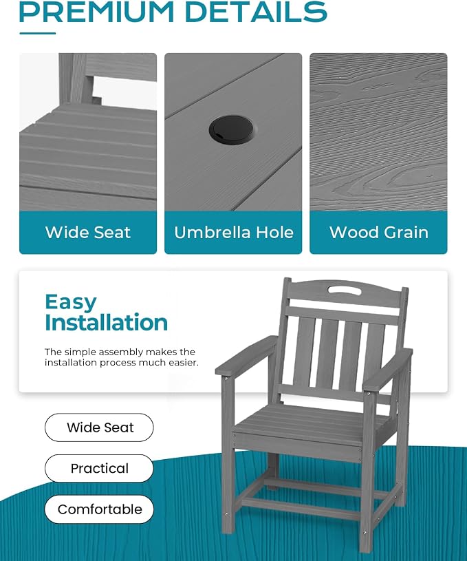 Ciokea HDPE Outdoor Dining Table - Image 6
