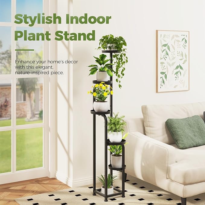 Bamworld Tall Plant Stand Indoor Outdoor, Corner Metal Flower Pot Stands - Image 4