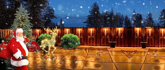 VOLISUN Solar Deck Lights, 7 Colors&Warm White Outdoor 4-Pack Waterproof Led - Image 7