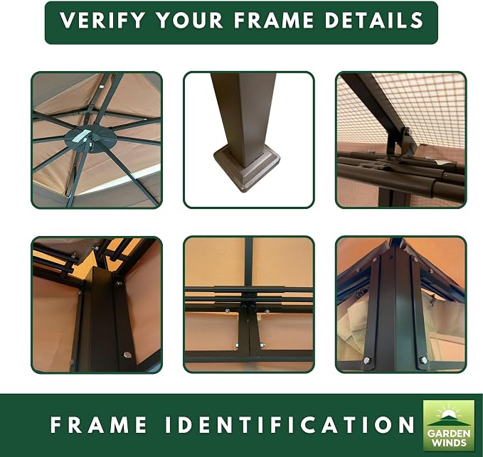 Garden Winds Reinforced RipLock 350 Replacement Canopy Top Cover Compatible - Image 6