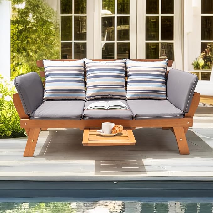 IDZO Amelie Outdoor Daybed Sofa: 750lbs Max Weight Support, Sleeper Chair - Image 3