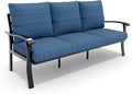 HOMREST Outdoor Couch Aluminum Patio Furniture Sofa, 3-Seat All-Weather Metal by HOMREST