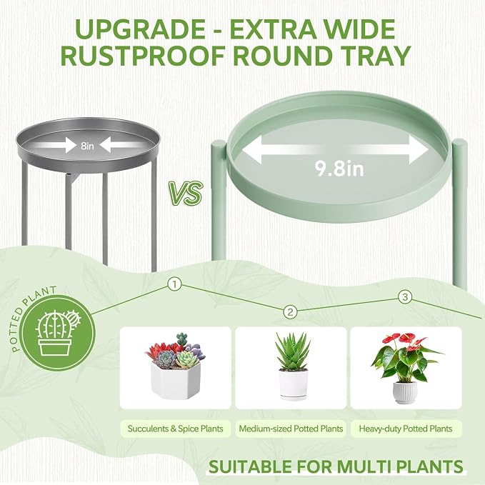 iDavosic.ly 5 Tier Large Plant Stand Indoor, 10 Inch Wide Corner Tall Metal - Image 3