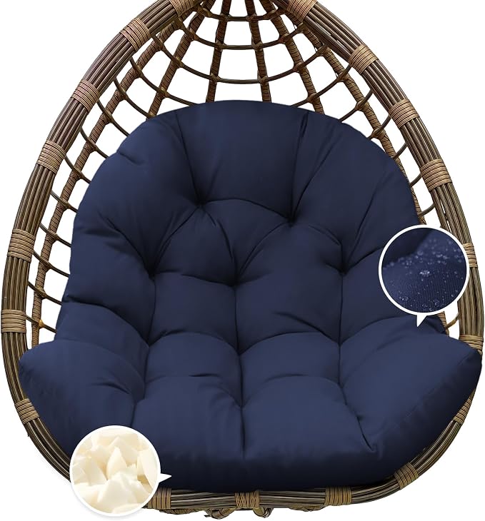 Egg Chair Cushion Replacement, Waterproof Outdoor Hanging Egg Swing Chair by Tycdiose