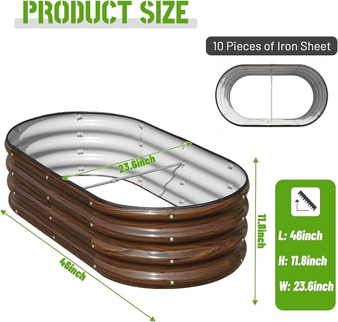 SnugNiture Galvanized Raised Garden Bed - Image 3