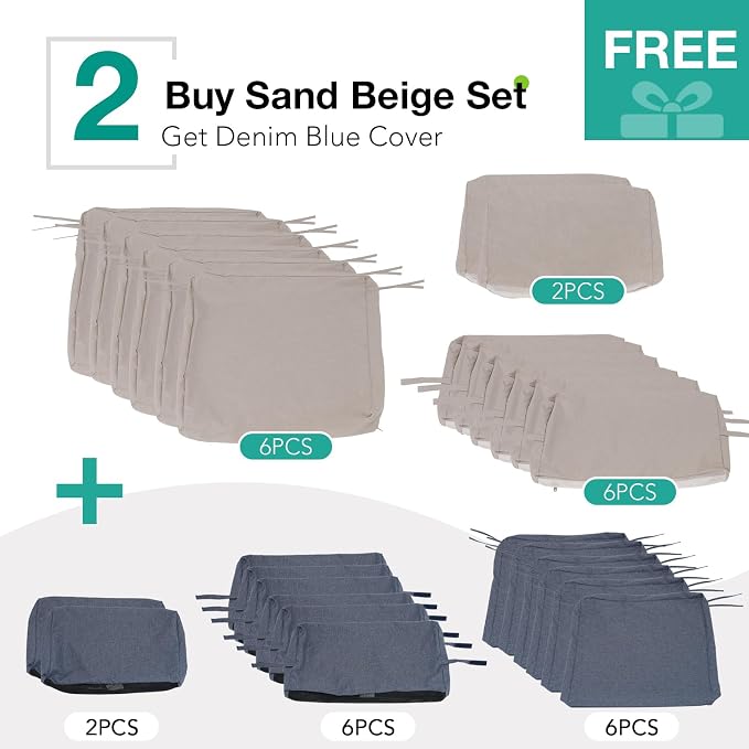 Patiorama 8 Piece Wicker Patio Furniture Set - Image 8