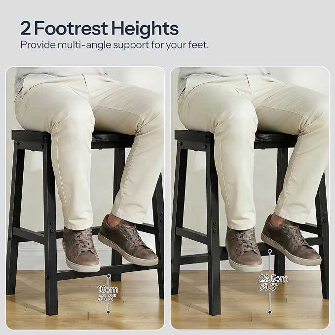 HOOBRO Bar Stools Set of 4, Counter Height Bar Stools, 23.6'' Bar Chairs - Image 6