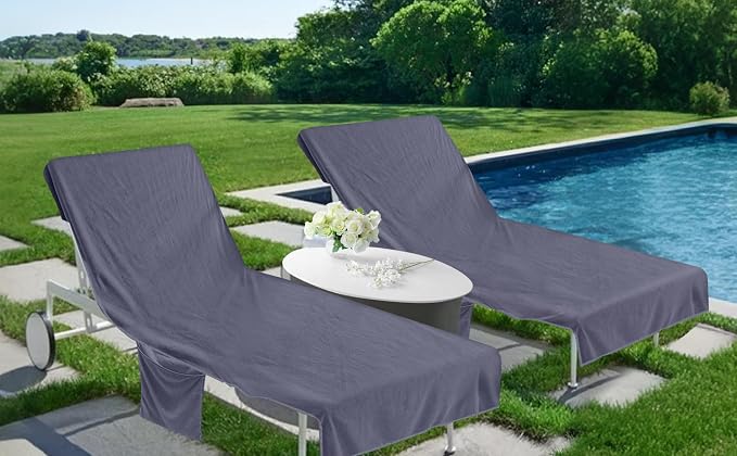 Super Soft & Thick Lounge Chair Towel Cover, Chaise Lounge Cover - Image 7