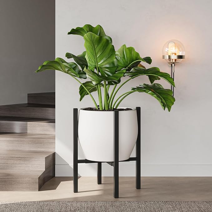Adjustable Metal Plant Stand Indoor, Mid Century Modern Outdoor Planter Holder - Image 8