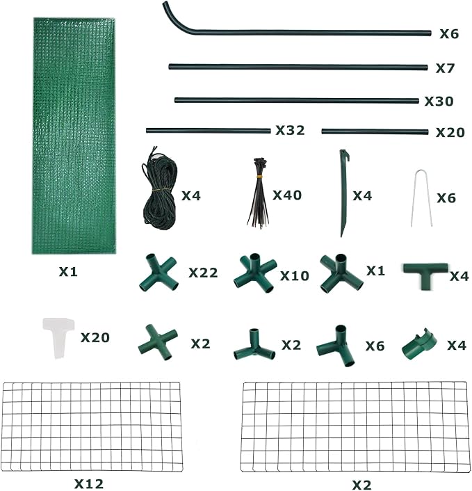 Walk-in Greenhouse for Outdoors, Thickened PE Cover & Heavy Duty Powder-Coated - Image 7