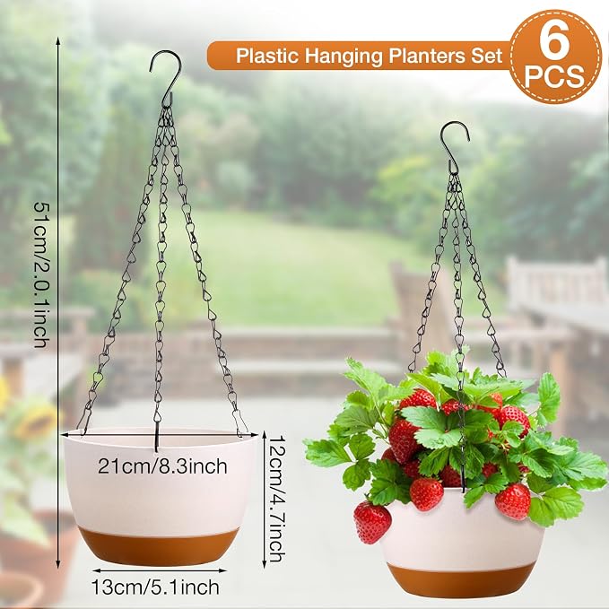 Mumufy 6 Pcs 8 Inch Hanging Planter - Image 2