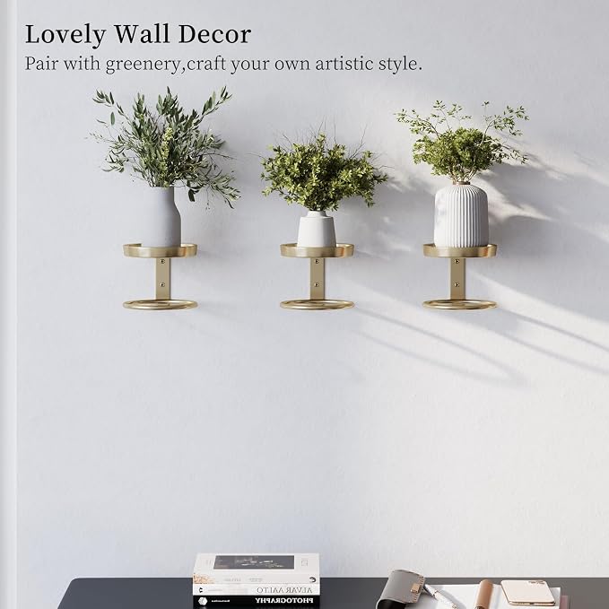 Metal Wall Planters Mid Century Modern Floating Shelves - Image 7