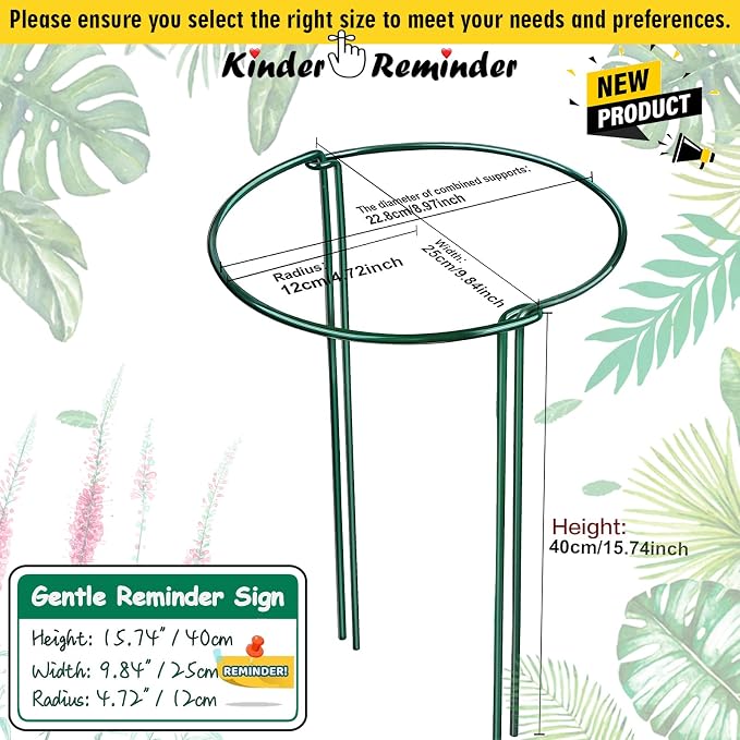 8 Pack Half Round Snake Plant Support Stakes Sets - Image 2