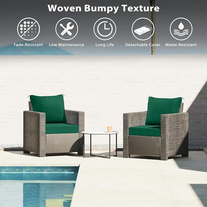 Sundale Outdoor Olefin Deep Seat Cushion, Patio Chair Cushion and Pillow - Image 8