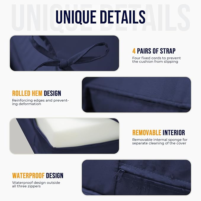 Waterproof Chaise Lounge Cushions - Image 3