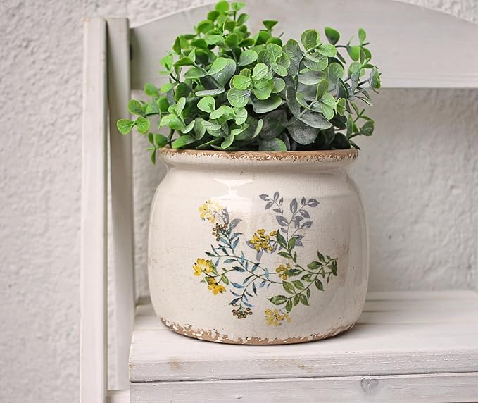 Pots for Plant, Cottage Rustic Clay Ceramic Tabletop Flower Pots, 6.29'' Plant - Image 6