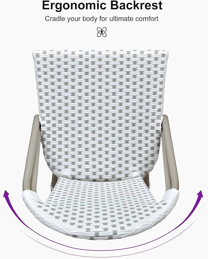 PURPLE LEAF French Bar Stools Set of 2 Champagne Print Finish Outdoor Bar Stools - Image 7