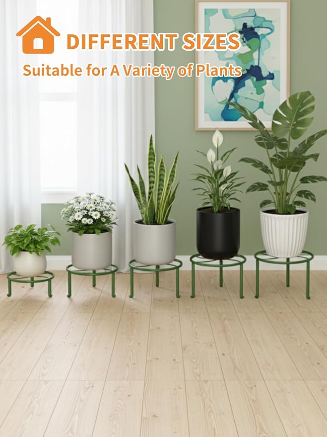 5-Pack Metal Plant Stand Heavy Duty Flower Pot Stands - Image 7