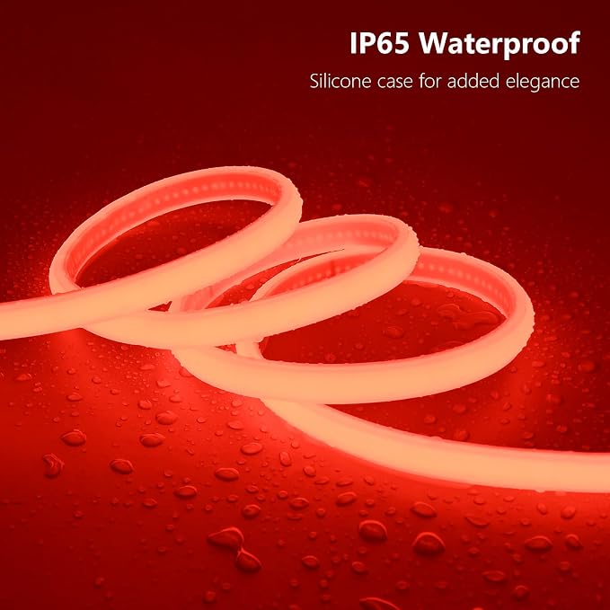 AC 110V COB LED Strip Lights Outdoor Waterproof 65.6ft, IP65 Flexible Cuttable - Image 2