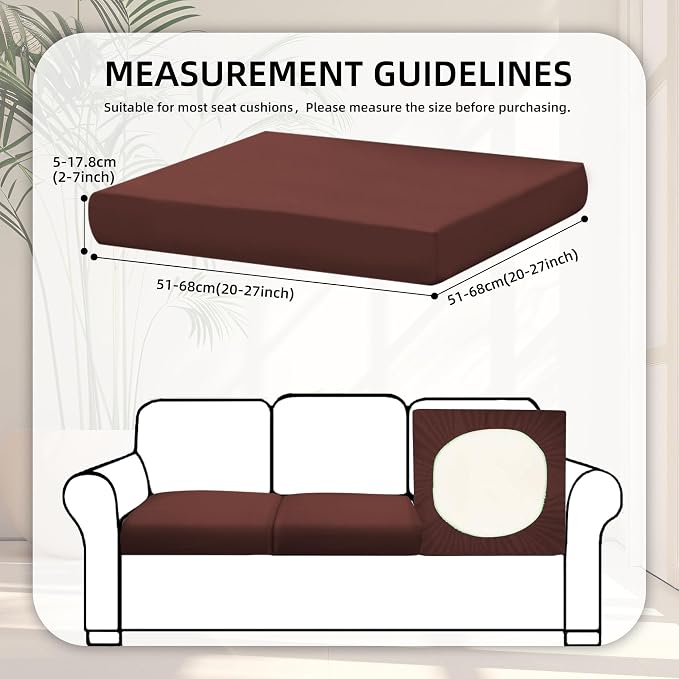 8Pcs Stretch Patio Cushion Covers, Outdoor Couch Covers Replacement, Outdoor - Image 2