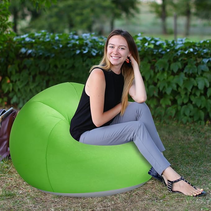 Realspring Inflatable Bean Bag Chairs Outdoor Blow up Camping Chairs Inflatable - Image 6