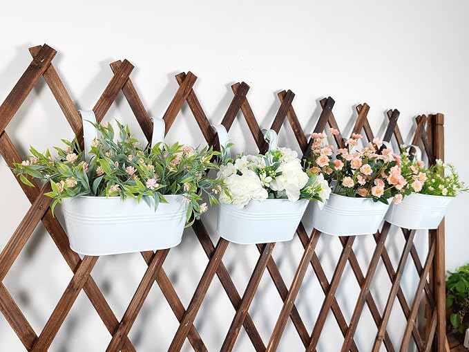 10" Hanging Flower Pots, Railing Planters Fence Pot - Image 6