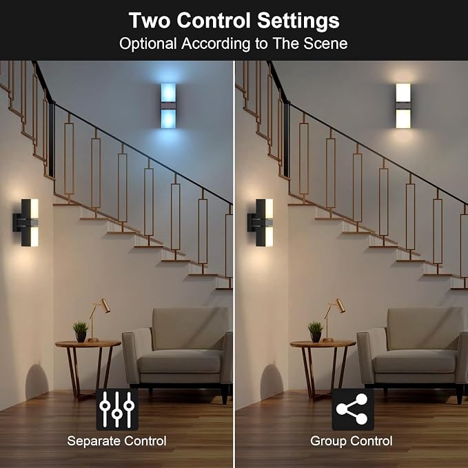 XMCOSY+ Outdoor Wall Lights, 1400LM Smart RGBCW Exterior Lighting Fixtures - Image 6