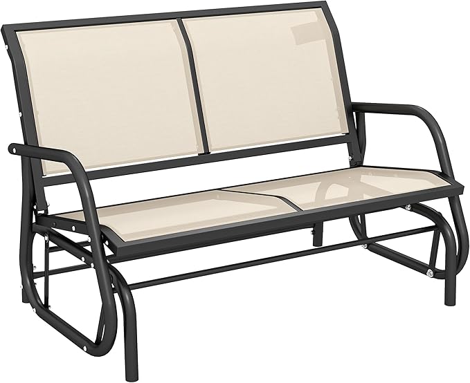 Outsunny 2-Person Outdoor Glider Bench, Patio Double Swing Rocking Chair by Outsunny