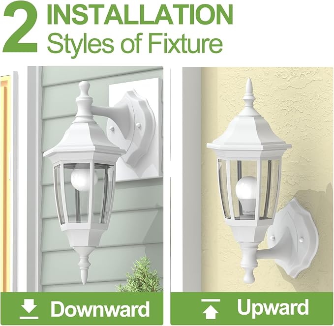 EMART Dusk to Dawn Plastic Outdoor Wall Light Fixtures - Image 4