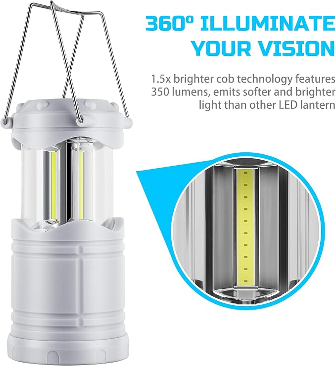 Lichamp LED Camping Lantern, 4 Pack Battery Powered Flashlight - Image 5