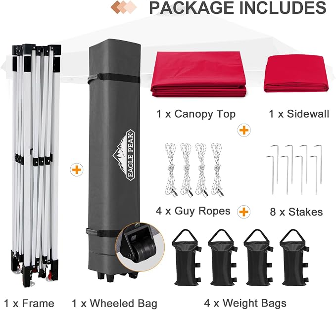 EAGLE PEAK Commercial Canopy 12x12 Pop Up Canopy Tent - Image 9
