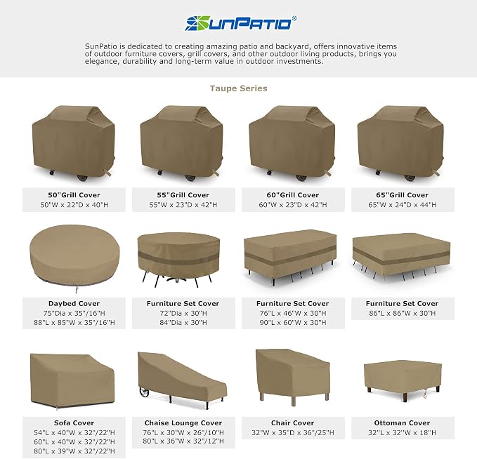 SunPatio Outdoor Loveseat Cover, Patio Heavy Duty Waterproof Deep Sofa Cover - Image 8