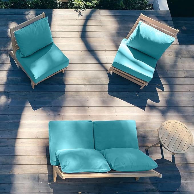 Sundale Outdoor Olefin Deep Seat Cushion Set of 2, Patio Chair Cushion and - Image 6